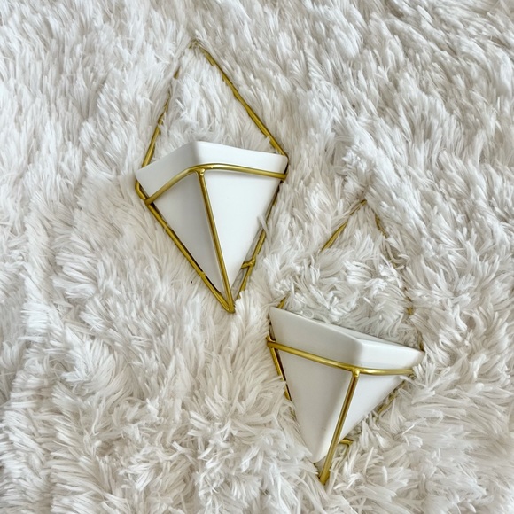 California Home Goods Geometric Wall Planter Small Set of 2 - Picture 10 of 14